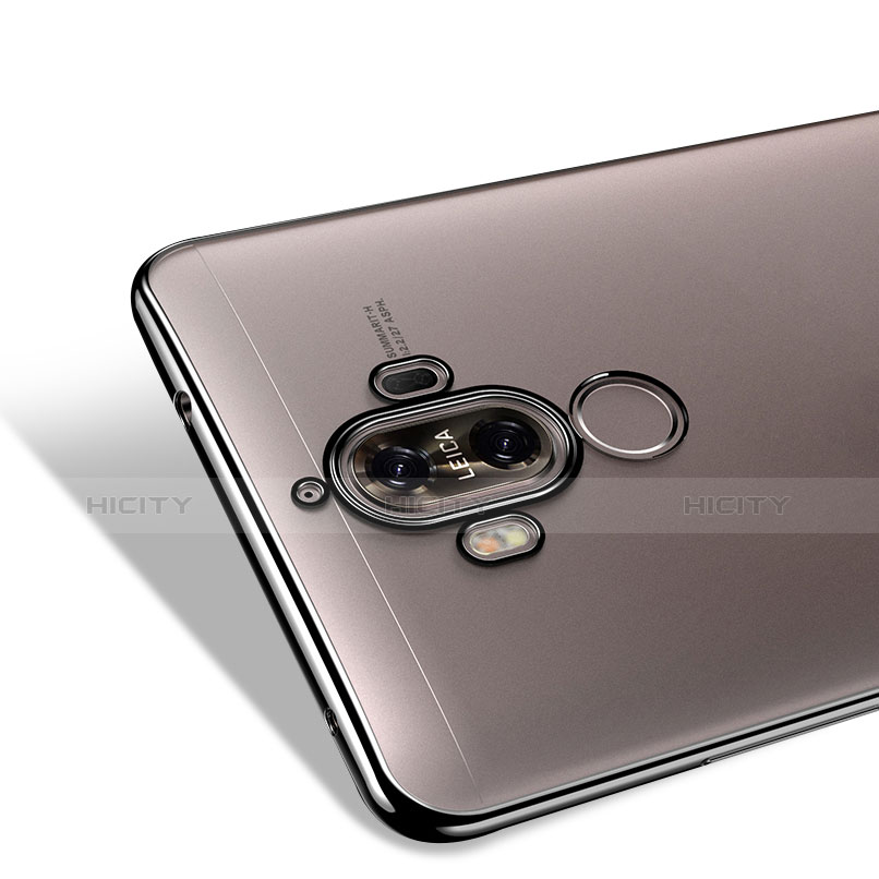 Huawei Mate 9用極薄ソフトケース シリコンケース 耐衝撃 全面保護 クリア透明 T15 ファーウェイ ブラック