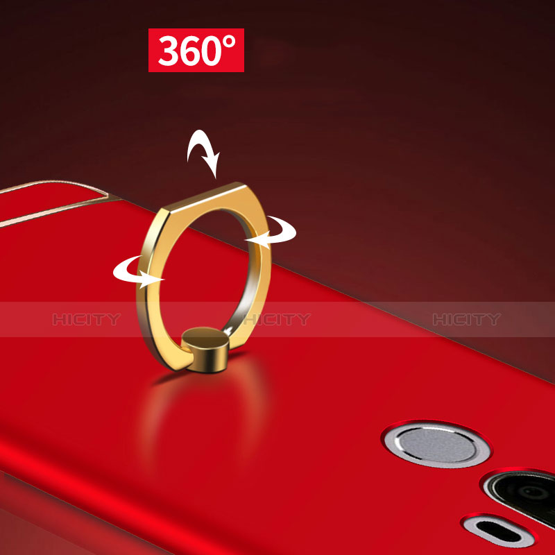 Huawei Mate 9用ケース 高級感 手触り良い メタル兼プラスチック バンパー アンド指輪 A01 ファーウェイ 