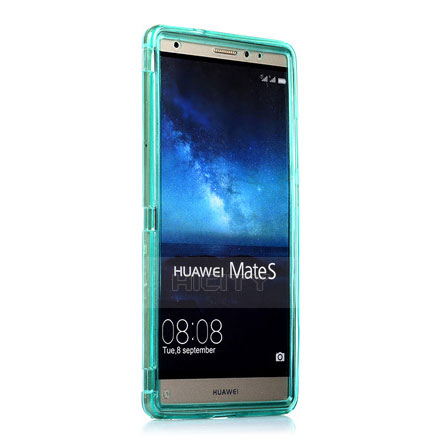 Huawei Mate S用ソフトケース フルカバー クリア透明 ファーウェイ ブルー
