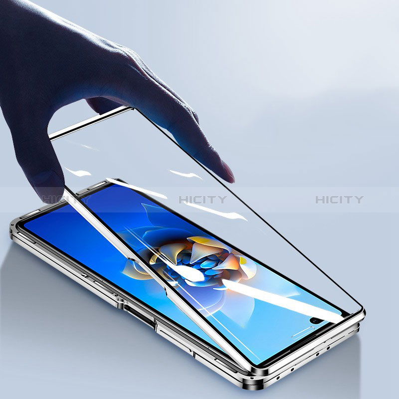 Huawei Mate X2用ケース 高級感 手触り良い アルミメタル 製の金属製 360度 フルカバーバンパー 鏡面 カバー ファーウェイ 