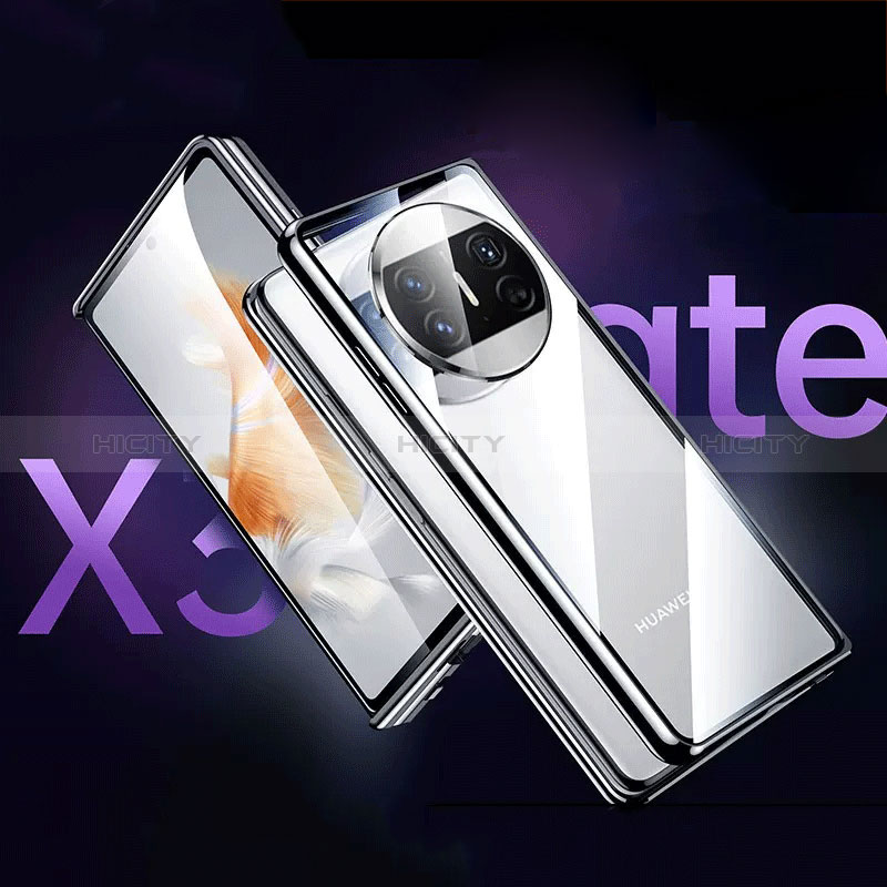 Huawei Mate X3用ケース 高級感 手触り良い アルミメタル 製の金属製 360度 フルカバーバンパー 鏡面 カバー P04 ファーウェイ 