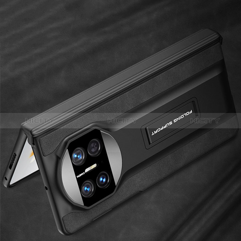 Huawei Mate X3用ハイブリットバンパーケース 高級感 手触り良いレザー柄 兼プラスチック B10H ファーウェイ 