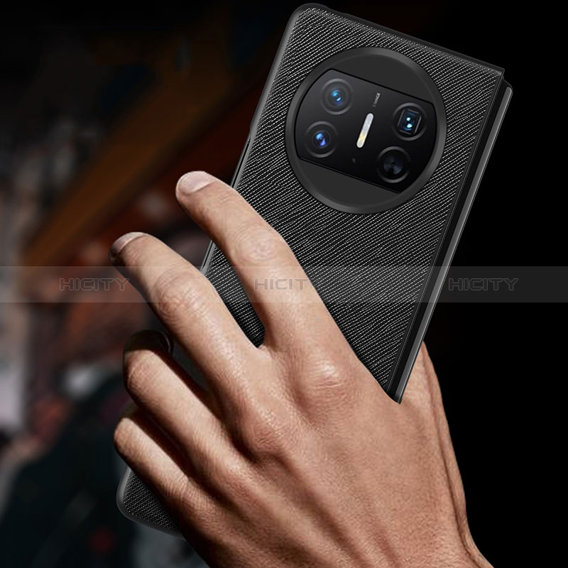 Huawei Mate X3用ハイブリットバンパーケース 高級感 手触り良いレザー柄 兼プラスチック BH4 ファーウェイ 