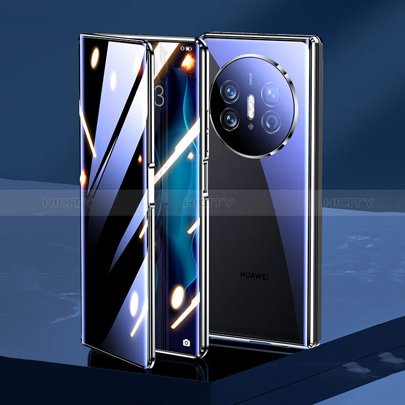 Huawei Mate X3用ケース 高級感 手触り良い アルミメタル 製の金属製 360度 フルカバーバンパー 鏡面 カバー P02 ファーウェイ 