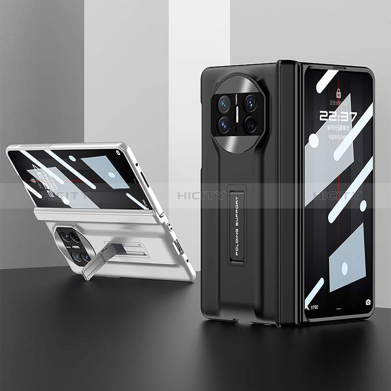 Huawei Mate X5用ハイブリットバンパーケース 高級感 手触り良いレザー柄 兼プラスチック B11H ファーウェイ 