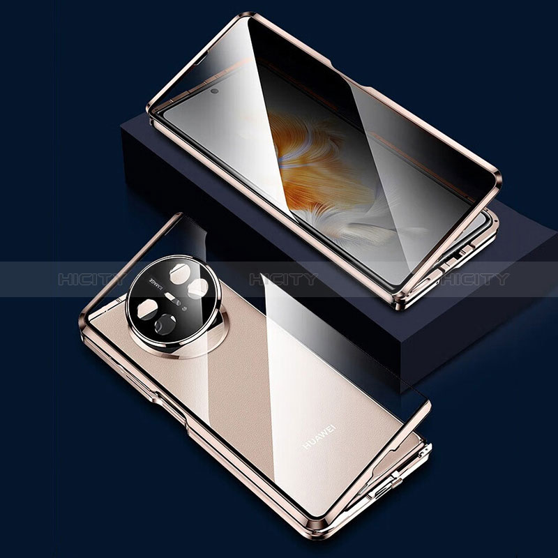 Huawei Mate X5用ケース 高級感 手触り良い アルミメタル 製の金属製 360度 フルカバーバンパー 鏡面 カバー P03 ファーウェイ 