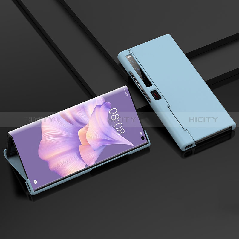 Huawei Mate Xs 2用ハードケース プラスチック 質感もマット 前面と背面 360度 フルカバー BH1 ファーウェイ ライトブルー
