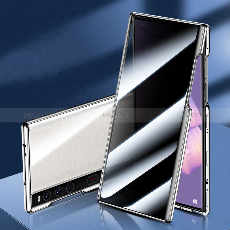 Huawei Mate Xs 2用ケース 高級感 手触り良い アルミメタル 製の金属製 360度 フルカバーバンパー 鏡面 カバー P01 ファーウェイ 
