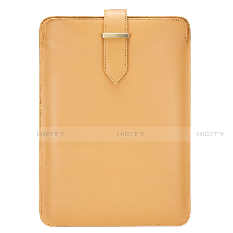 Huawei Matebook 13 (2020)用高品質ソフトレザーポーチバッグ ケース イヤホンを指したまま L04 ファーウェイ オレンジ