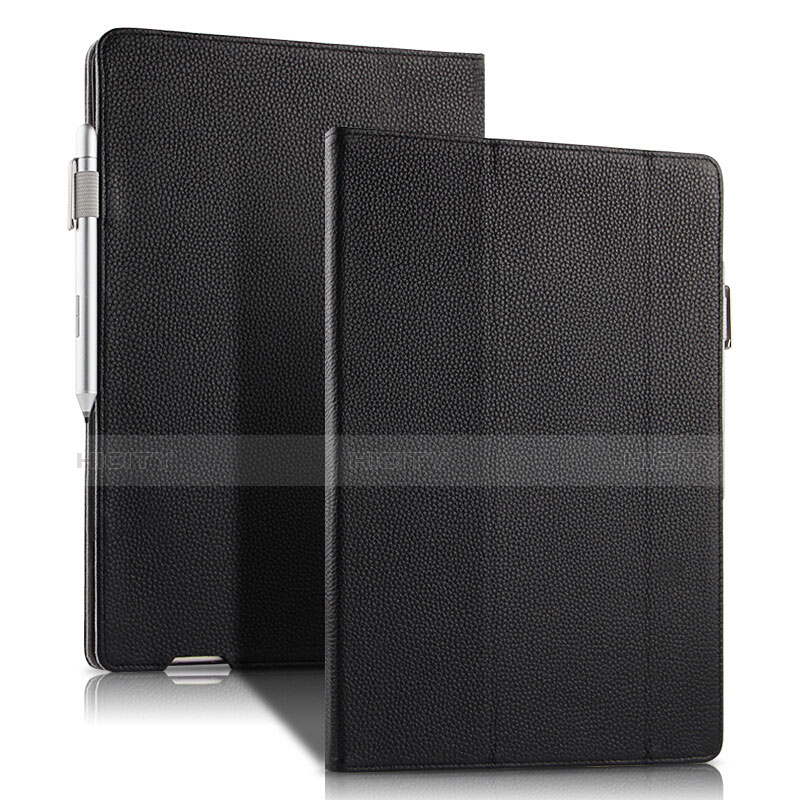 Huawei Matebook E 12用手帳型 レザーケース スタンド ファーウェイ ブラック