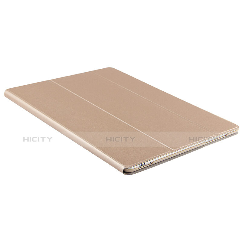 Huawei Matebook E 12用手帳型 レザーケース スタンド ファーウェイ ゴールド
