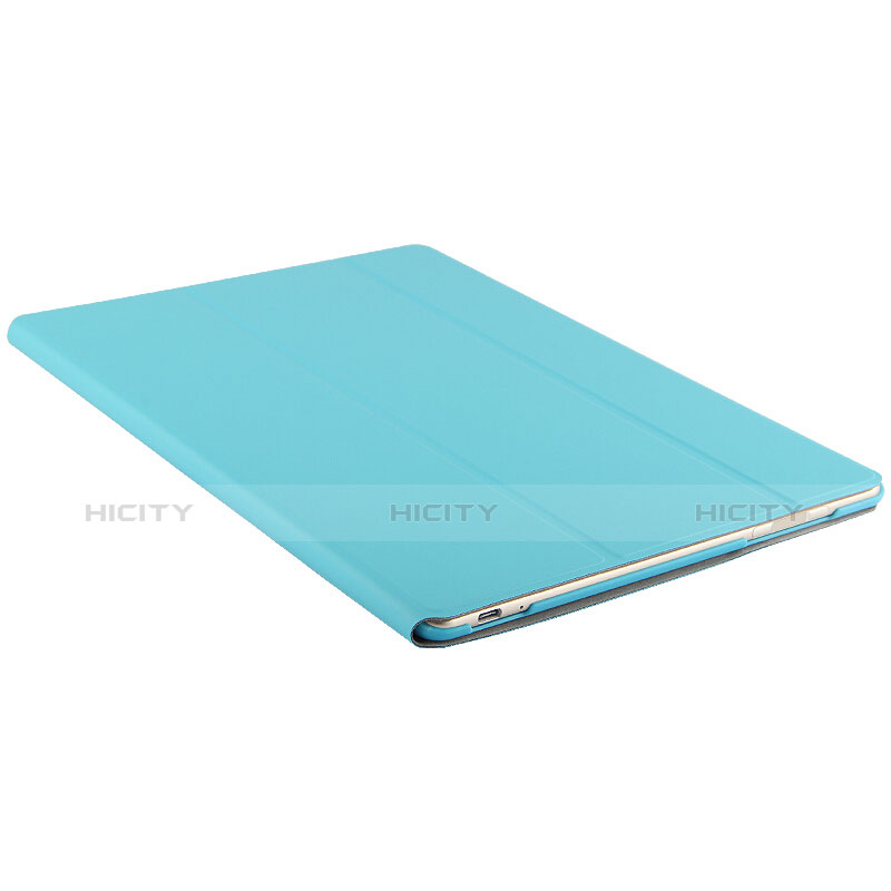 Huawei MateBook HZ-W09用手帳型 レザーケース スタンド ファーウェイ ネイビー