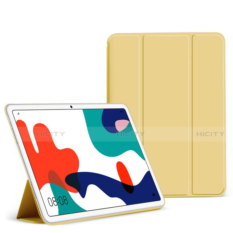 Huawei MatePad 10.4用手帳型 レザーケース スタンド カバー L02 ファーウェイ イエロー