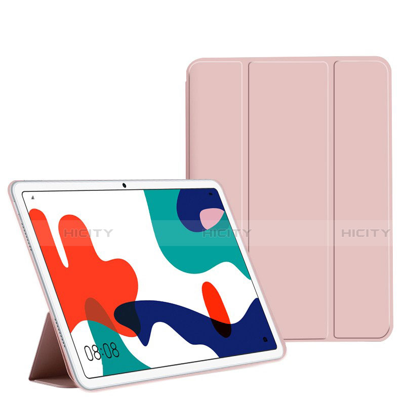 Huawei MatePad 10.4用手帳型 レザーケース スタンド カバー L02 ファーウェイ ピンク