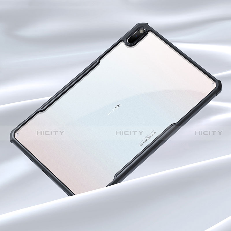 Huawei MatePad 10.4用ハイブリットバンパーケース クリア透明 プラスチック 鏡面 カバー ファーウェイ ブラック