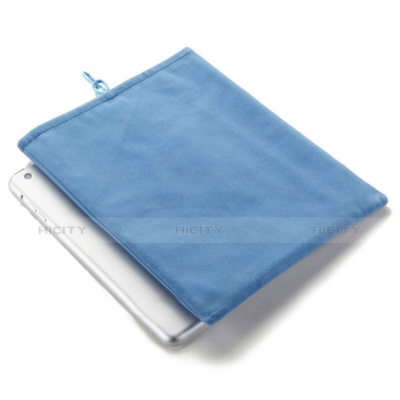 Huawei MatePad 10.4用ソフトベルベットポーチバッグ ケース ファーウェイ ブルー