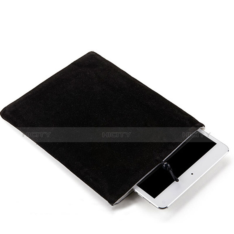 Huawei MatePad 10.4用ソフトベルベットポーチバッグ ケース ファーウェイ ブラック