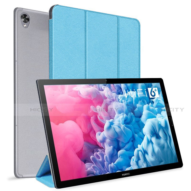 Huawei MatePad 10.8用手帳型 レザーケース スタンド カバー L06 ファーウェイ ブルー