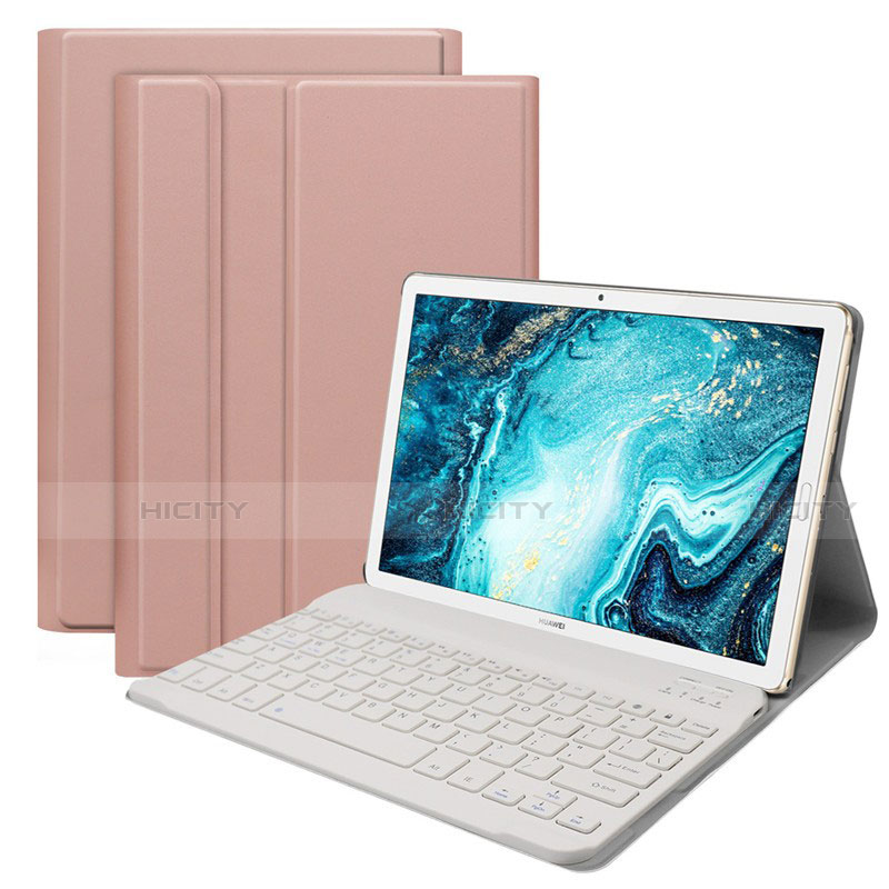 Huawei MatePad 10.8用手帳型 レザーケース スタンド アンド キーボード K01 ファーウェイ ローズゴールド