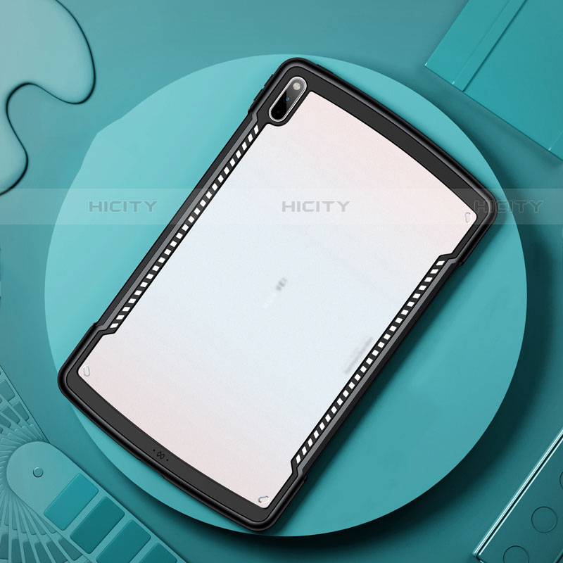 Huawei MatePad Pro 5G 10.8用ハイブリットバンパーケース クリア透明 プラスチック 鏡面 カバー ファーウェイ ブラック