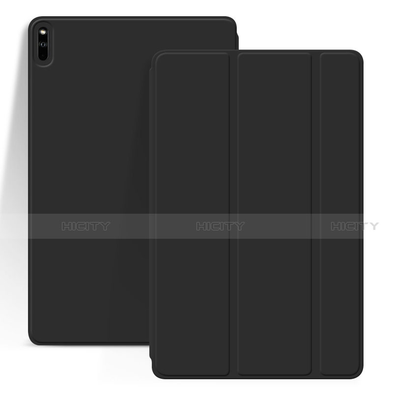 Huawei MatePad Pro用手帳型 レザーケース スタンド カバー L03 ファーウェイ ブラック