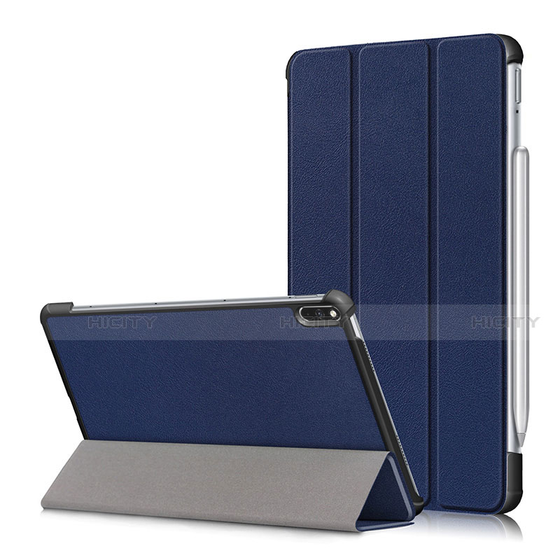 Huawei MatePad Pro用手帳型 レザーケース スタンド カバー L05 ファーウェイ ネイビー