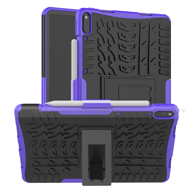 Huawei MatePad Pro用ハイブリットバンパーケース スタンド プラスチック 兼シリコーン カバー ファーウェイ パープル
