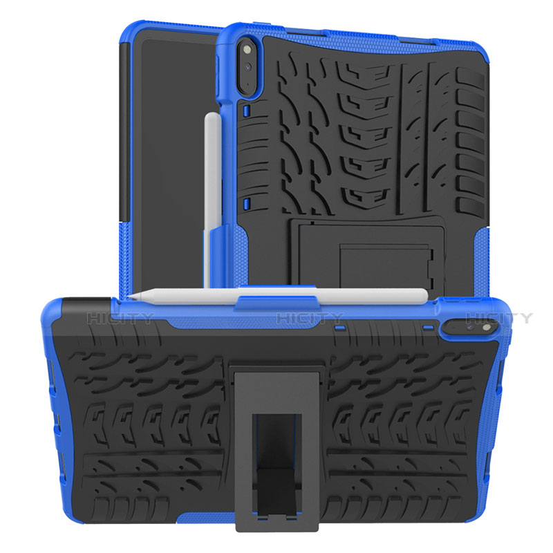 Huawei MatePad Pro用ハイブリットバンパーケース スタンド プラスチック 兼シリコーン カバー ファーウェイ ネイビー