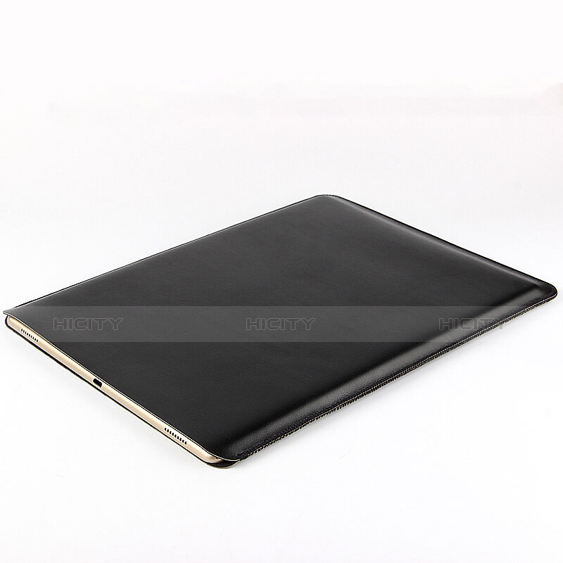 Huawei MatePad T 8用高品質ソフトレザーポーチバッグ ケース イヤホンを指したまま ファーウェイ ブラック