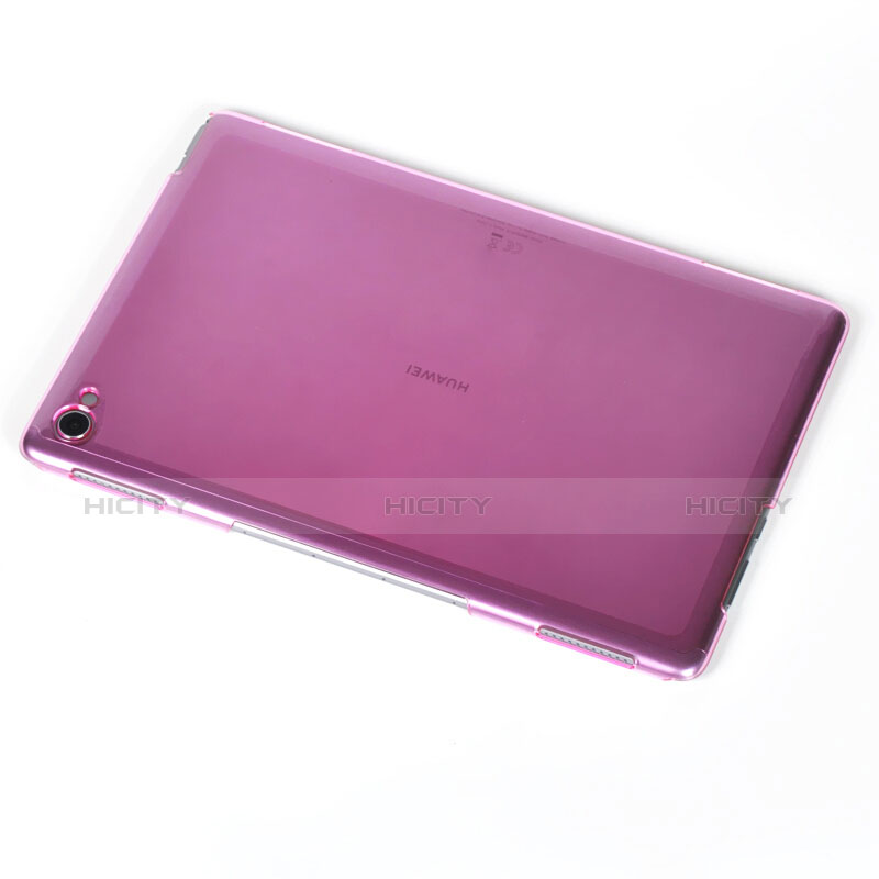 Huawei MediaPad C5 10 10.1 BZT-W09 AL00用極薄ソフトケース シリコンケース 耐衝撃 全面保護 クリア透明 ファーウェイ ピンク