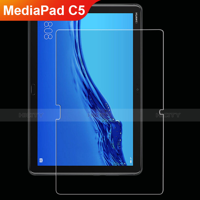 Huawei MediaPad C5 10 10.1 BZT-W09 AL00用強化ガラス 液晶保護フィルム T01 ファーウェイ クリア