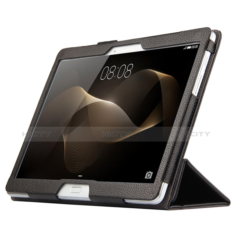 Huawei MediaPad M2 10.0 M2-A01 M2-A01W M2-A01L用手帳型 レザーケース スタンド ファーウェイ ブラック