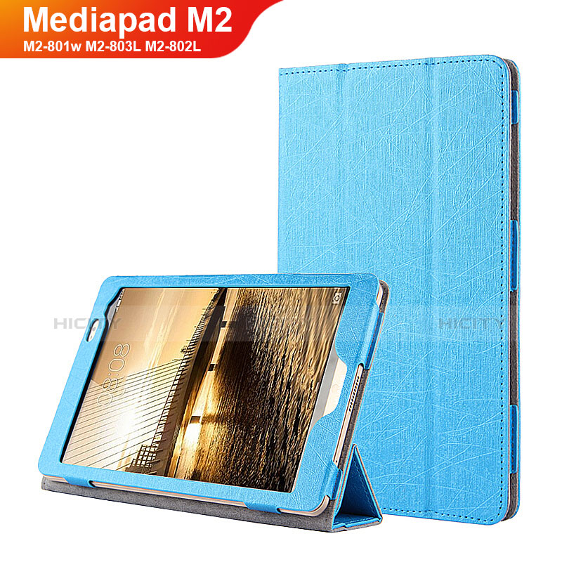 Huawei Mediapad M2 8 M2-801w M2-803L M2-802L用手帳型 レザーケース スタンド L01 ファーウェイ ネイビー