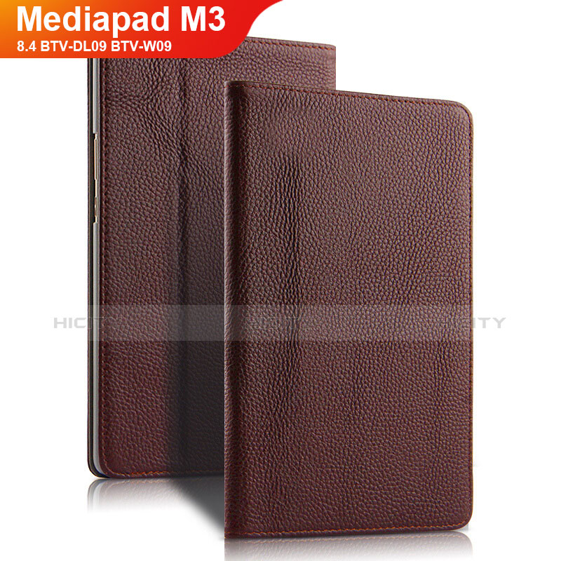 Huawei Mediapad M3 8.4 BTV-DL09 BTV-W09用手帳型 レザーケース スタンド L02 ファーウェイ ブラウン