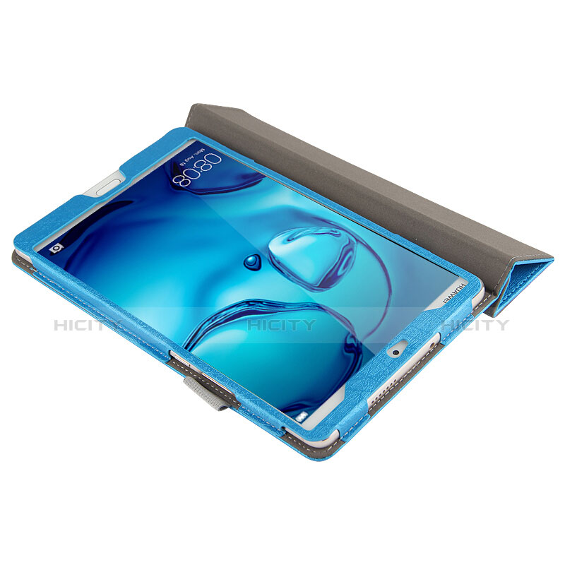 Huawei Mediapad M3 8.4 BTV-DL09 BTV-W09用手帳型 レザーケース スタンド L04 ファーウェイ ネイビー