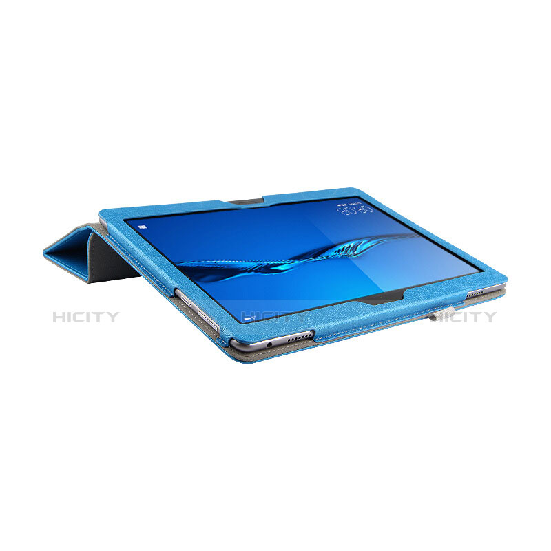 Huawei MediaPad M3 Lite 10.1 BAH-W09用手帳型 レザーケース スタンド L01 ファーウェイ ネイビー