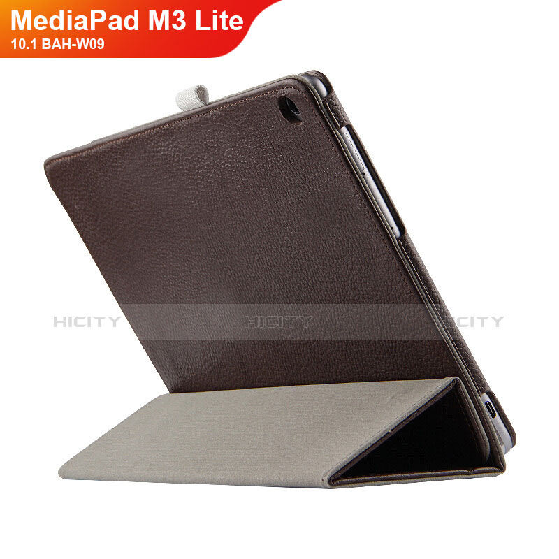 Huawei MediaPad M3 Lite 10.1 BAH-W09用手帳型 レザーケース スタンド L03 ファーウェイ ブラウン