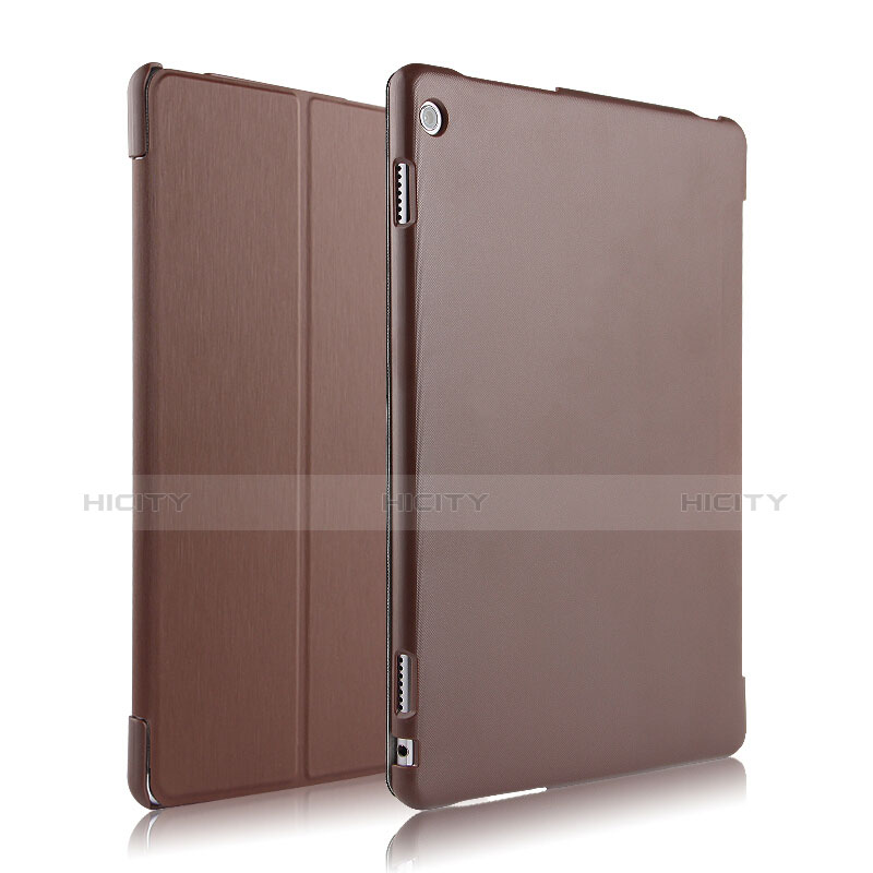 Huawei MediaPad M3 Lite 10.1 BAH-W09用手帳型 レザーケース スタンド L04 ファーウェイ ブラウン