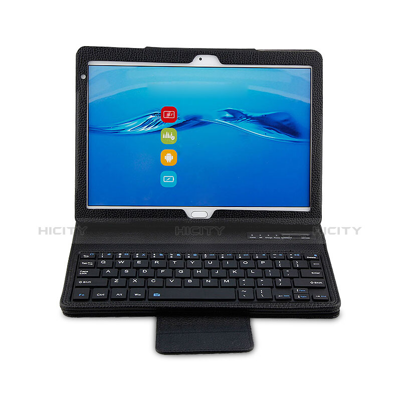 Huawei MediaPad M3 Lite 10.1 BAH-W09用手帳型 レザーケース スタンド アンド キーボード L01 ファーウェイ ブラック