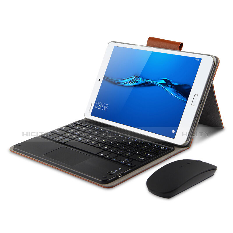 Huawei MediaPad M3 Lite 10.1 BAH-W09用手帳型 レザーケース スタンド アンド キーボード L02 ファーウェイ ホワイト