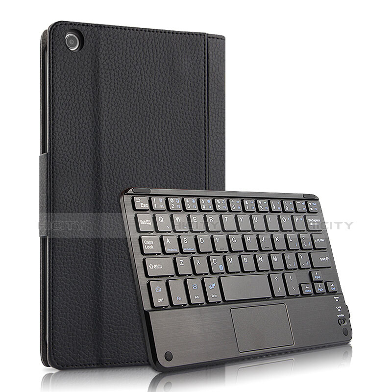 Huawei MediaPad M3 Lite 10.1 BAH-W09用手帳型 レザーケース スタンド アンド キーボード L02 ファーウェイ ブラック