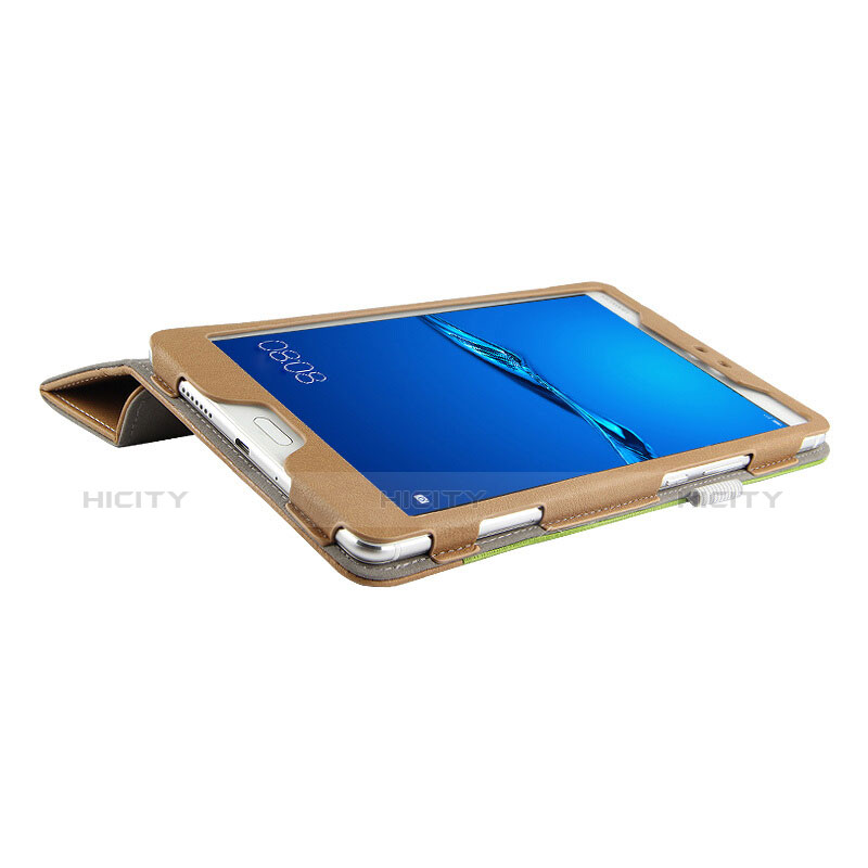 Huawei MediaPad M3 Lite 8.0 CPN-W09 CPN-AL00用手帳型 レザーケース スタンド L01 ファーウェイ グリーン