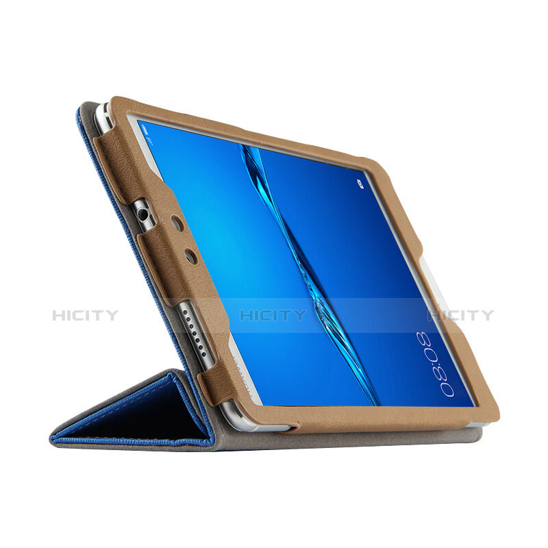 Huawei MediaPad M3 Lite 8.0 CPN-W09 CPN-AL00用手帳型 レザーケース スタンド L01 ファーウェイ ネイビー