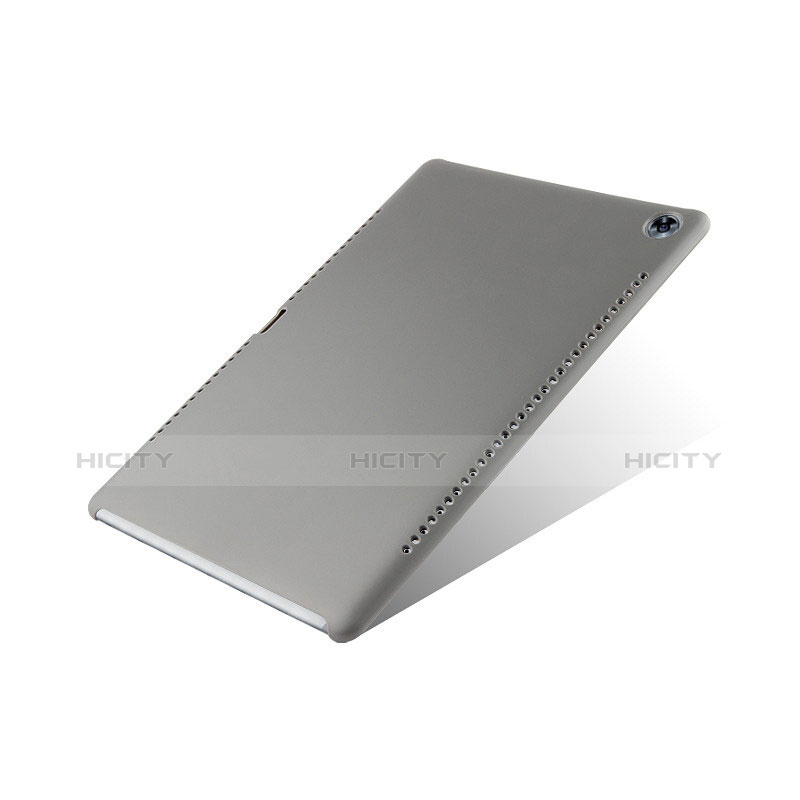 Huawei MediaPad M5 10.8用ケース 高級感 手触り良いレザー柄 ファーウェイ グレー