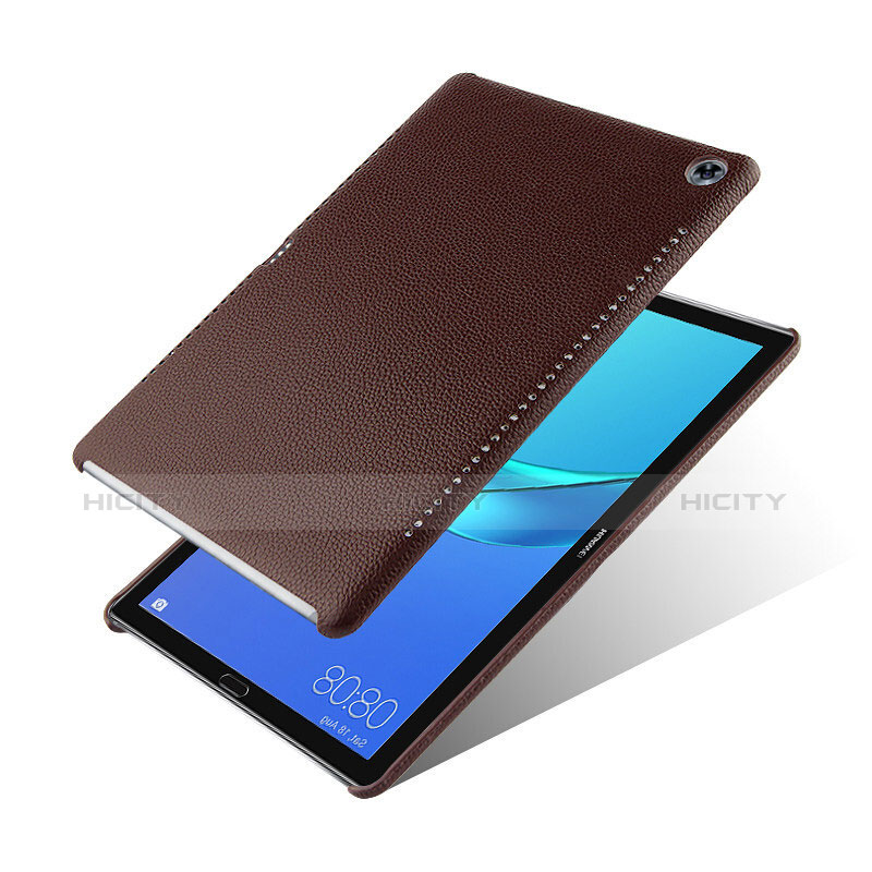 Huawei MediaPad M5 10.8用ケース 高級感 手触り良いレザー柄 ファーウェイ ブラウン