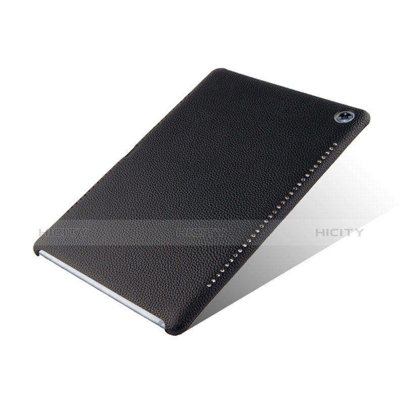 Huawei MediaPad M5 10.8用ケース 高級感 手触り良いレザー柄 ファーウェイ ブラック