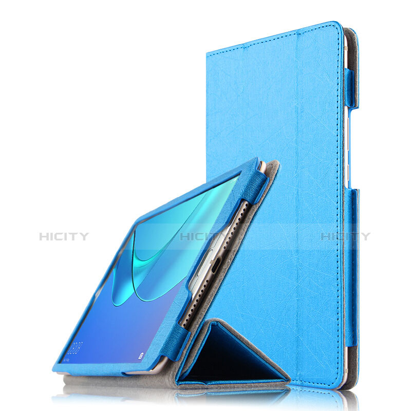 Huawei MediaPad M5 8.4 SHT-AL09 SHT-W09用手帳型 レザーケース スタンド L02 ファーウェイ ネイビー