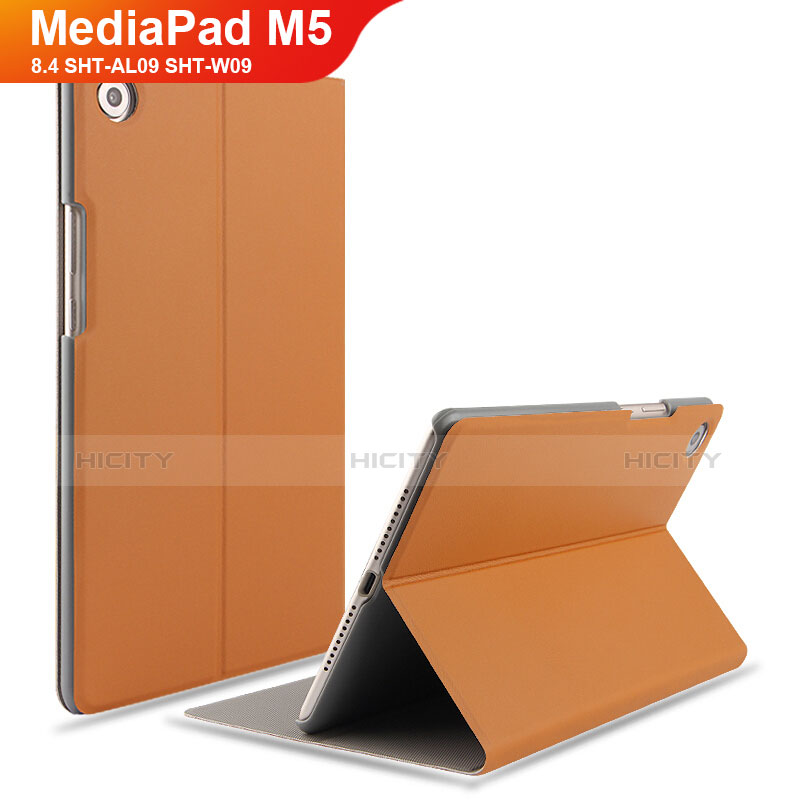 Huawei MediaPad M5 8.4 SHT-AL09 SHT-W09用手帳型 レザーケース スタンド L05 ファーウェイ ブラウン