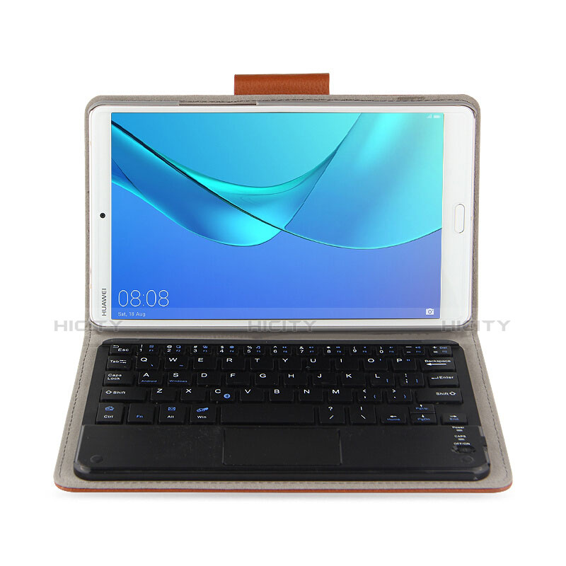 Huawei MediaPad M5 8.4 SHT-AL09 SHT-W09用手帳型 レザーケース スタンド アンド キーボード ファーウェイ ブラック