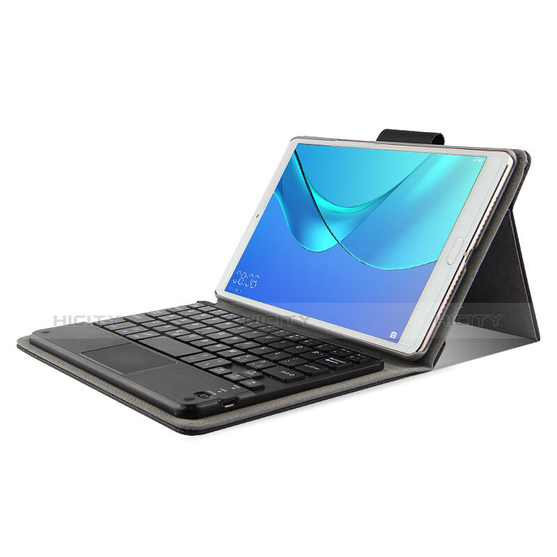 Huawei MediaPad M5 8.4 SHT-AL09 SHT-W09用手帳型 レザーケース スタンド アンド キーボード ファーウェイ ブラック